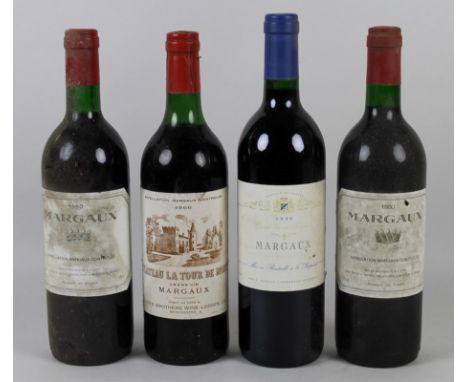 Vintage Wine: two bottles of Chateau La Tour de Mons, Grand Vin, Margaux, 1966, and three bottles of Margaux, 1990, U: all to