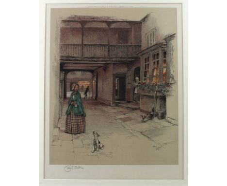 Cecil Charles Windsor Aldin (British,1870-1935), a coloured lithograph from the Old English Inns series, printed by Eyre and 