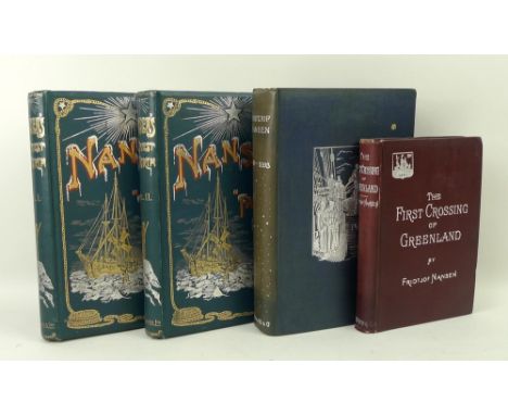 Fridtjof Nansen; Farthest North, first edition, 2 vols, 8vo, decorative green cloth, published by George Newnes Ltd, London 1