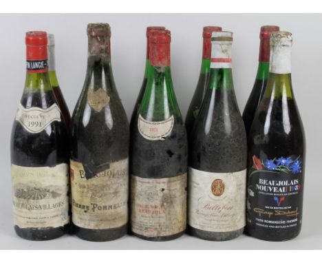 Vintage Wine: a mixed parcel of Beaujolais, including four bottles of Jour de Fete, 1971, a bottle of Bellefort, 1971, furthe