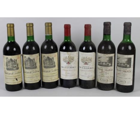 Vintage Wine: three bottles of Chateau de Goelane, Bordeaux Superieur, 1970, two bottles of Chateau de la Grave, Bordeaux Sup