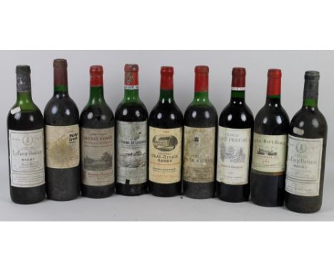 Vintage Wine: a mixed parcel of Bordeaux, including a bottle of Chateau Beau-Rivage, Macau, Bordeaux Superieur, 1967, a bottl