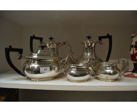 Garrard & Co - an E.P.N.S five piece boat shaped tea and coffee service