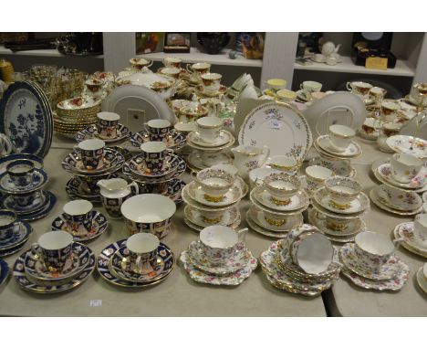 Teawares - a Royal Grafton part tea service; a Salisbury china part tea service; a Staffordshire part tea service in the Imar