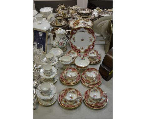 Ceramics - an Aynsley Pembroke pattern part coffee service; a Paragon Honiton pattern part tea service (2)