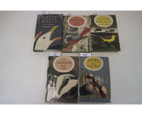 NEW NATURALIST MONOGRAPHS: No.1. Neal, Ernest, The Badger, 1948; No.2. Buxton, John, The Redstart, 1950; No.4. Smith, Stuart,