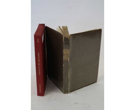 TENNYSON, Alfred and Charles, Poems by Two Brothers, 1827, first edition. Original drab boards with paper label on spine . La