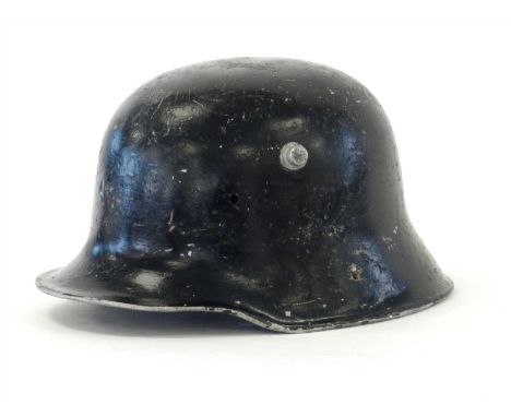 A WW1 Imperial German M16 or M17 Stalhelm steel helmet shell (lacking lugs, liner, chinstrap)