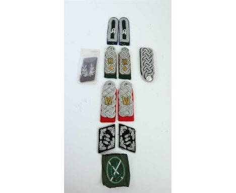 German Third Reich cloth insignia to include a set of German Third Reich Army Medical Oberfeldwebel shoulder boards with NCO 