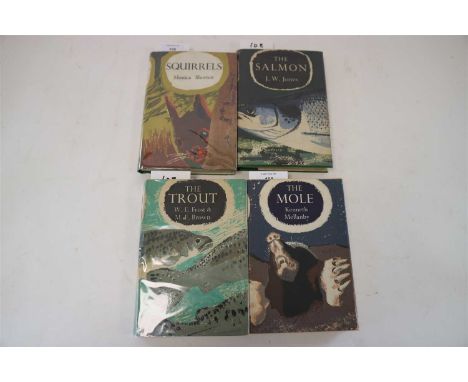 NEW NATURALIST MONOGRAPHS: No.12. Shorten, Monica, Squirrels, 1954; No.16. Jones, J W, The Salmon, 1959; No.21. Frost &amp; B