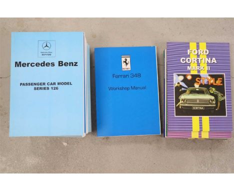 FERRARI 348 Workshop Manual, 4to circa 1990. With other workshop manuals and car books (box)