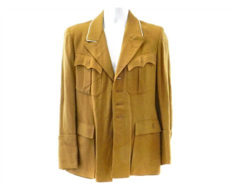 A German Third Reich NSDAP Kreisleiter Political Leader's tunic (County Leader) constructed of tan brushed woollen cloth with