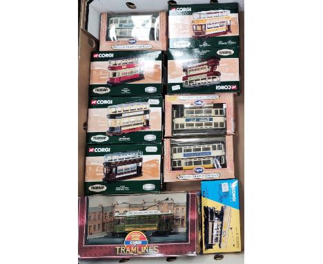 16 Corgi Tramway Classics, Tramlines and other Corgi Trams boxed 