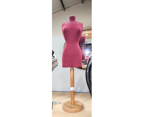 A vintage apprentice's dressmaker's torso on stand, by Siegel &amp; Stockman, height 70 cm 