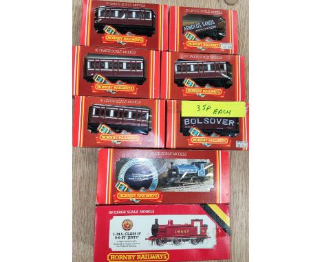 Two boxed Hornby Railway 00 gauge boxed Locomotive No R.052 and&nbsp; R.057 and 6 boxed Coaches and wagons 