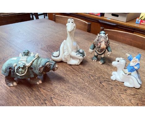 Four originally boxed "The World of Krystonic" ceramic models: Moplos, Graffyn/Grunch, Mos &amp; Stoope. 