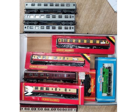 A Hornby 'The World of Thomas the Tank Engine' boxed loco 'Duck' R.382, a selection of Hornby and other boxed and unboxed coa