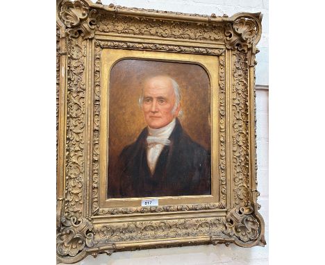 19th century oil portrait of a gentleman reputedly James Tweedale, owner of a cotton spinning mill in Rochdale and related to