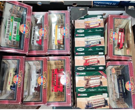 13 Corgi Tramway Classics, Tramlines Trams boxed, some limited editions 