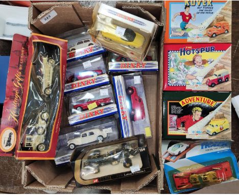 A selection of boxed Dinky Cars, Corgi Comic Classics boxed for 'The Rover', 'Adventure ' and 'The Hotspur' etc 