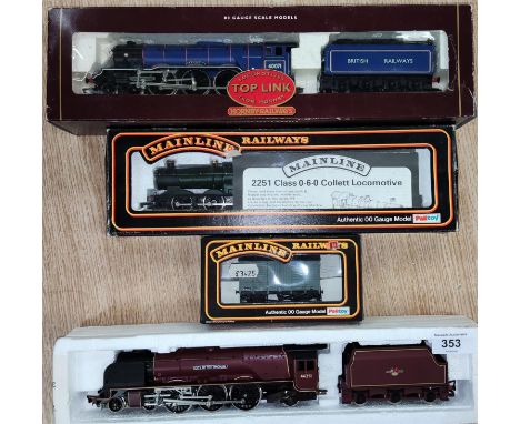 A Hornby Toplink Limited Edition Loco R.140, an unboxed Hornby Loco 46251 maroon livery, a Palitoy Mainline Railways 00 gauge