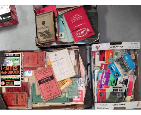 Vintage travel ephemera including tickets, timetables, brochures, books etc; vintage motorcycle manuals 