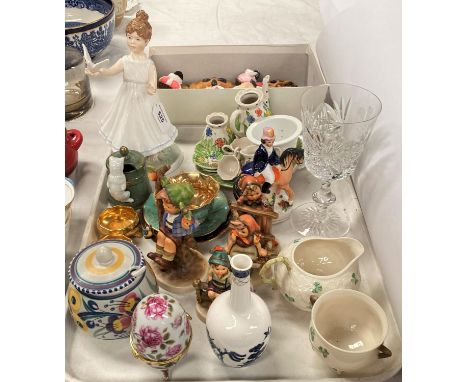 A Royal Worcester limited edition figure 'I Hope'; Denby covered soup bowls; a Poole preserve pot; decorative and miniature c