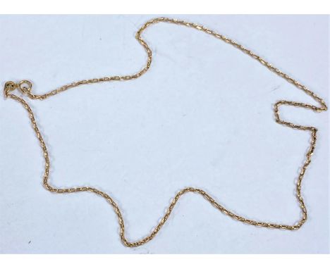 A fine yellow metal Belcher chain stamped 375, 3.5gm,&nbsp; 
