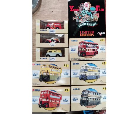 A limited edition Corgi York Fair boxed set, 5 Corgi Classic Commercials, 3 Corgi Classic vehicles boxed 