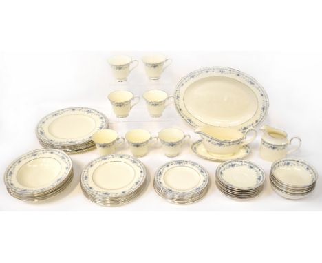 MINTON; an approximately forty-nine piece 'Bellemeade' bone china dinner service comprising seven dinner plates, seven cups, 