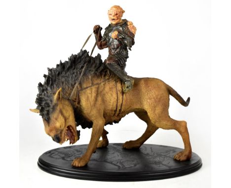 THE LORD OF THE RINGS; a polystone figure of Gothmog with Warg, Sideshow Weta Collectibles, height 37cm. CONDITION REPORT Box