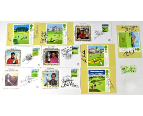 GOLFING INTEREST; a number of first day covers and promotional cards bearing various signatures, including Sir Nick Faldo, Gr