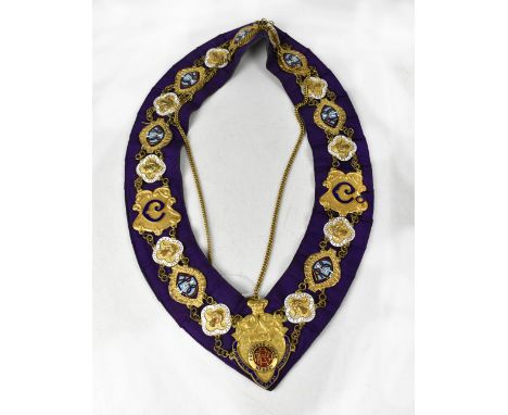 A Royal Antediluvian Order of Buffaloes chain for the Progress Lodge no.5221 with over twenty jewels relating to various lodg