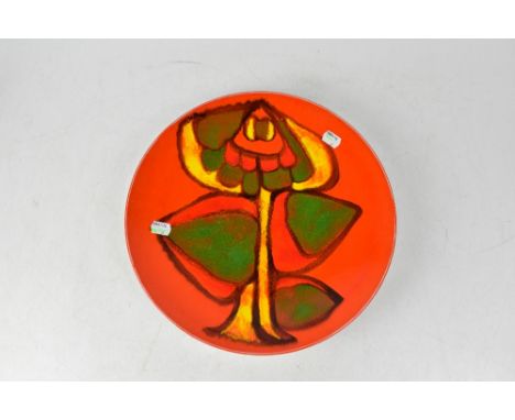 POOLE; a charger in the 'Delphis' pattern, no 5 to base and initialled, diameter 35cm.