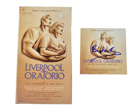 SIR PAUL MCCARTNEY; 'Liverpool Oratorio', a boxed double cassette bearing the signature of the star to the booklet, with furt