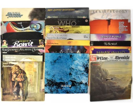 A quantity of modern Rock and Pop records, artists including Joe Walsh, Phaedra, Queen, Sky Four, Wings, David Bowie, Bob Dyl