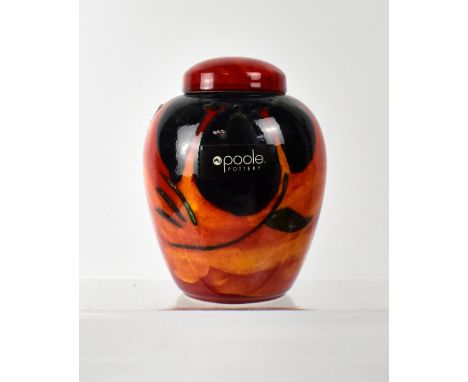 POOLE; a large ginger jar in the 'Himalayan Poppy' design, initialled to base, height 18cm.