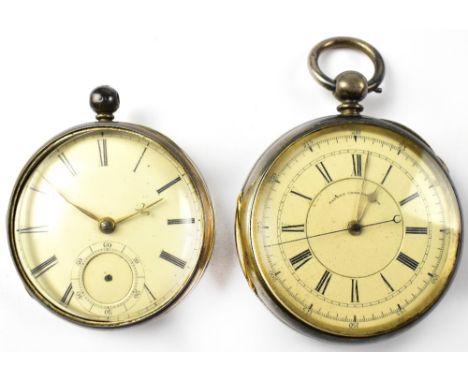 A 19th century Patent Chronograph hallmarked silver cased pocket watch with key wind movement, Chester 1875, serial no.59454,