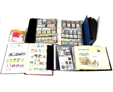 Five first day cover albums from 1970s to 1990s, an album containing first day covers from the Great Britain Artists collecti