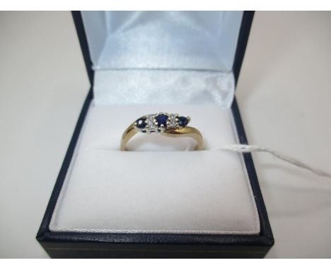 9ct Gold Sapphire and Diamond Ring