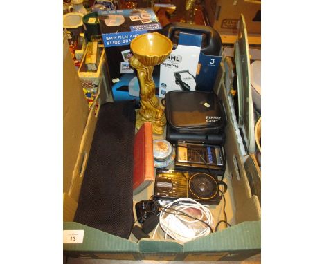 Box with Sony Walkman, Logitech Docking Speaker, Sony Discman etc