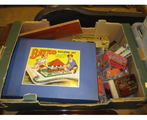 Bayko Building Set, Playworn Vehicles etc