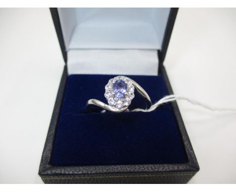 Tanzanite and White Topaz Ring