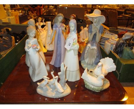 Three Nao Figures and Goose Group and 3 Others