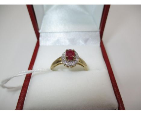 9ct Gold Ruby and Diamond Ring