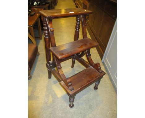 Reproduction Mahogany Library Step