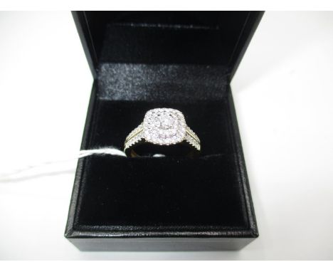 18ct Gold Diamond Art Deco Style Ring