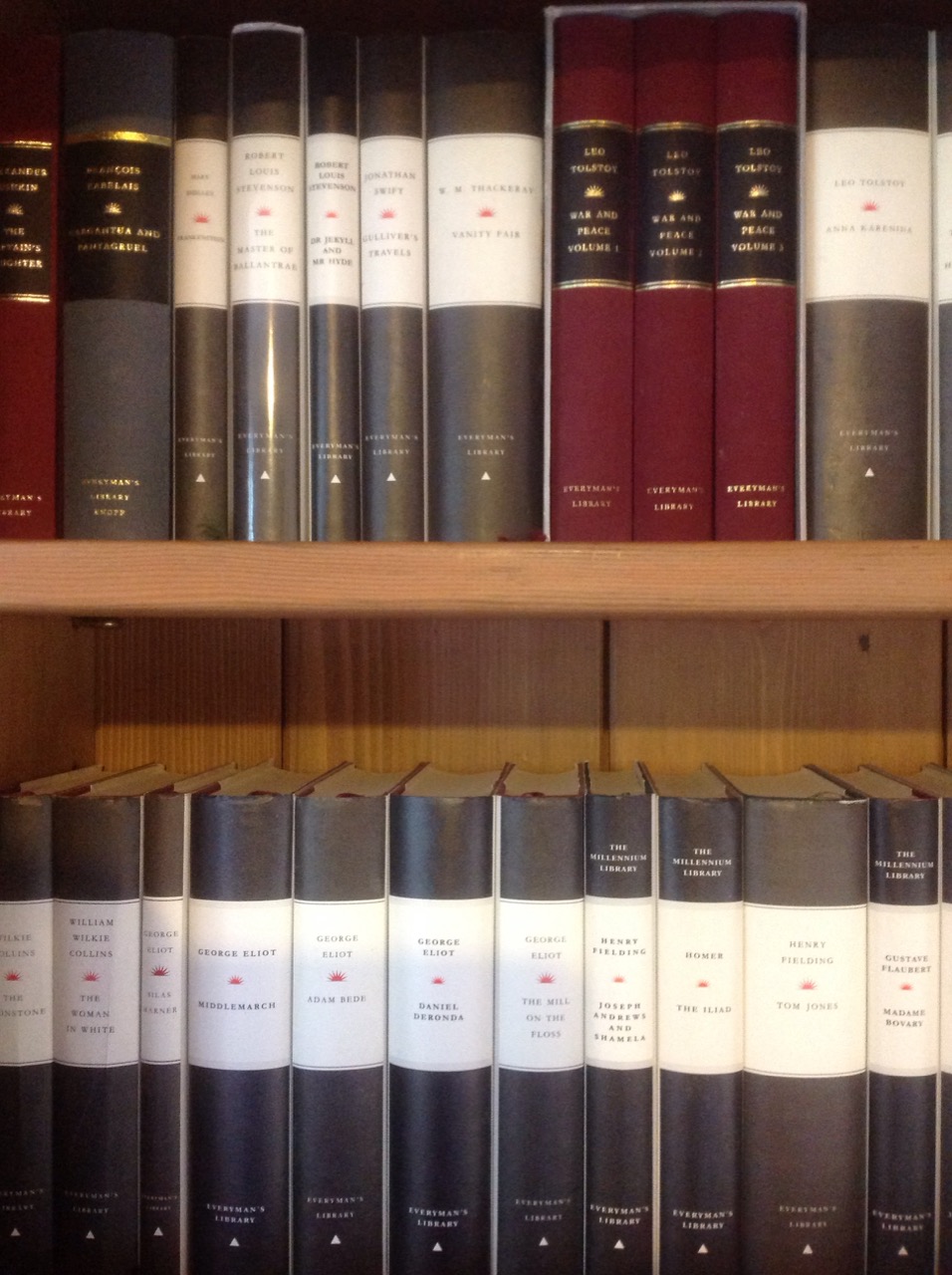 Everymans Library 35 classic volumes including Eliot, Tolstoy