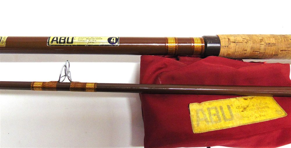 ABU 'ATLANTIC 484 ZOOM' 11 1/2` TWO PIECE BEACH CASTER FISHING ROD with