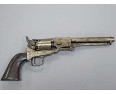 A 19th century Model 1860 Army percussion cap revolver, the 19cm barrel with folding ramrod, stamped 'Colts Patent' walnut tw